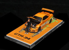 Load image into Gallery viewer, TM 1:64 Skyline GTR R34 Z-Tune NFS Figure Sports Model Diecast Metal Car New Collection
