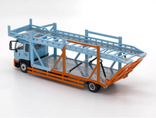 Load image into Gallery viewer, 1:64 Blue Gulf 500 HINO Ranger Double Transport Truck Model Diecast Metal Car
