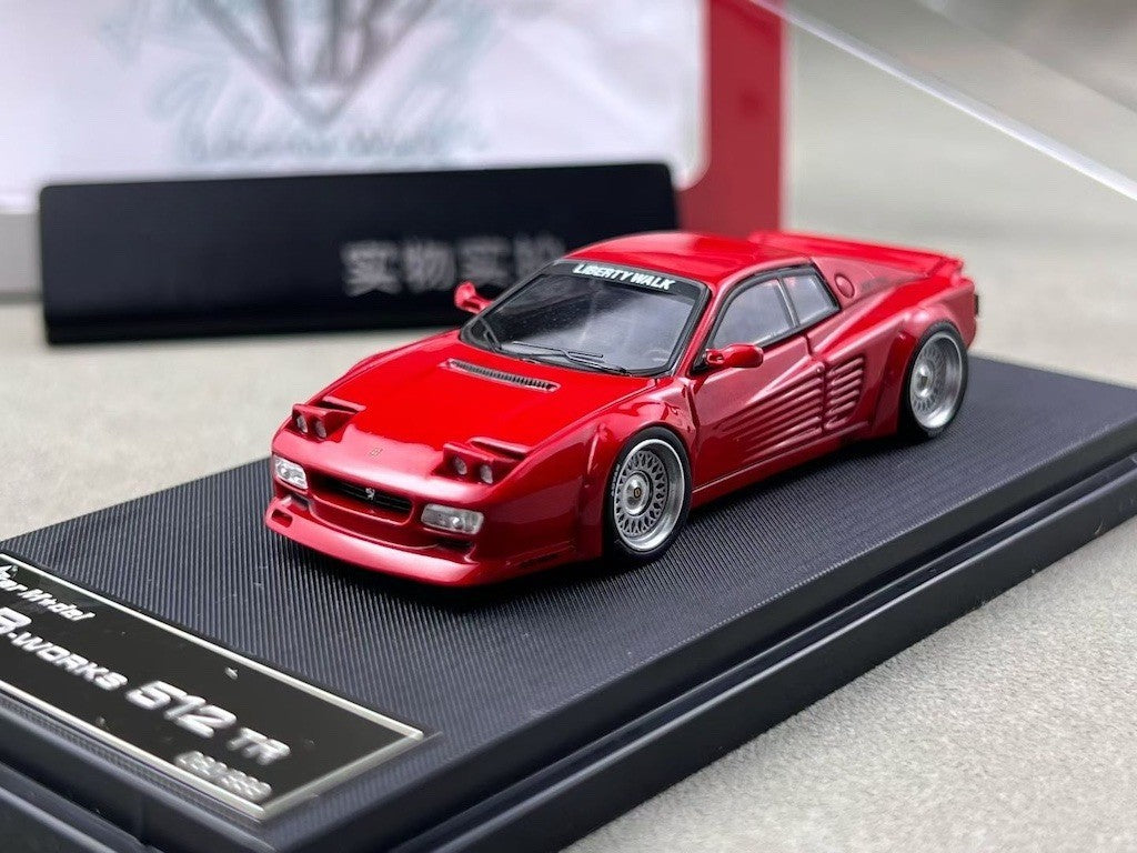 Star 1:64 Red Testarossa 512TR LB Works Sports Model Diecast Metal Car New Collection