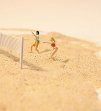 Load image into Gallery viewer, 1:64 Painted Figure Model Miniature Resin Diorama Sand Beach Volleyball Sports
