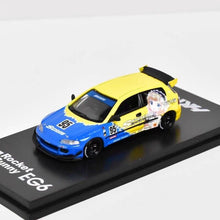 Load image into Gallery viewer, HKM 1:64 JDM Civic EG6 Spoon Hatchback Racing Sports Model Diecast Metal Car
