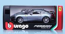 Load image into Gallery viewer, Bburago 1:24 Silver Roma Racing Sports Model Toy Diecast Metal Car BN
