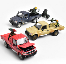 Load image into Gallery viewer, HF 1:64 Military War LC79 J70 Single Cab Pickup Model Diecast Metal Car New
