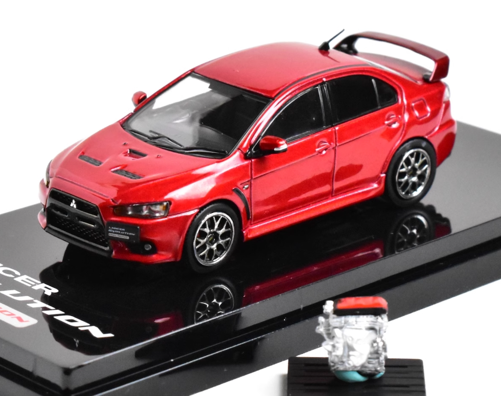 Hobby Japan 1:64 Red Evolution X EVO 10 Engine Model Diecast Metal Car New Collection