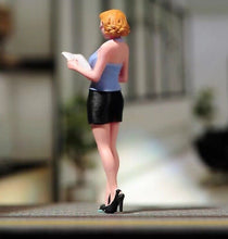 Load image into Gallery viewer, 1:64 Painted Figure Model Miniature Resin Diorama Sand Sexy Secretary Lady Girl Collection
