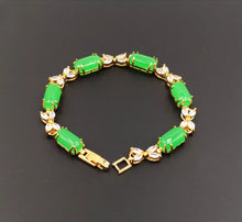 Load image into Gallery viewer, Nature Jade Beaded Bracelet Jewelry Blessing Lucky Fortune Gift For Her green g
