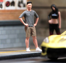 Load image into Gallery viewer, 1:64 Painted Unpainted Figure Model Miniature Resin Diorama Sand Akimbo Man Boy
