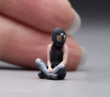 Load image into Gallery viewer, 1:64 Painted Figure Model Miniature Resin Diorama Sand Toy Racer Girl Sitting
