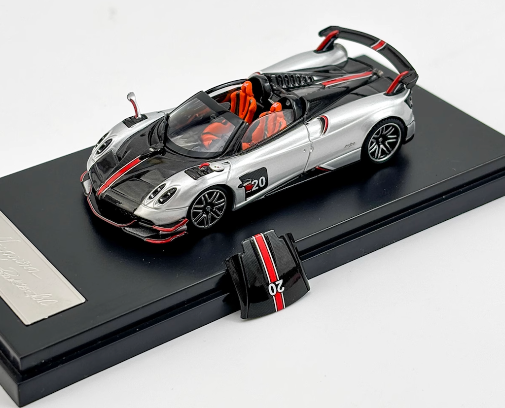 LCD 1:64 Silver Huayra Roadster BC #20 Sports Model Diecast Metal Car New Collecction