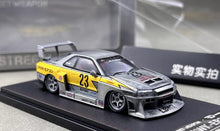 Load image into Gallery viewer, SW 1:64 Varnish Skyline GTR ER34 LBWK #23 Sports Model Diecast Metal Car New Collection
