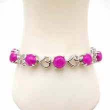 Load image into Gallery viewer, Nature Jade Beaded Bracelet Jewelry Blessing Lucky Fortune Gift For Her Heart si
