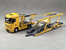 Load image into Gallery viewer, 1:64 Yellow Benz Actros Gigaspace Semi Trailer Truck Model Diecast Metal Car
