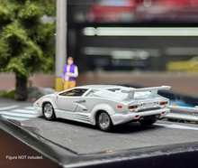 Load image into Gallery viewer, Minigt 1:64 White Countach LBWK 25th Racing Sports Model Diecast Metal Car New Collection
