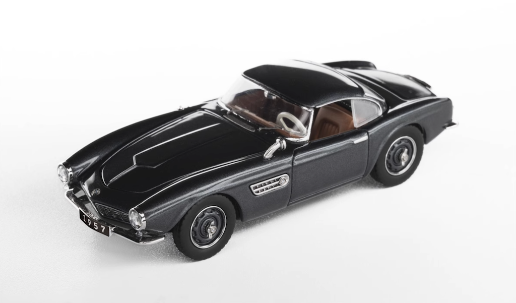 GFCC 1:64 Gray 1957 507 Hard Top Classic Sports Model Diecast Metal Car New Collection