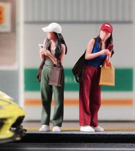Load image into Gallery viewer, 1:64 Painted Figure Model Miniature Resin Diorama Sand Shopping Pretty Girl Lady
