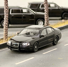 Load image into Gallery viewer, 1:64 596 Black Police Impala Ⅷ‌ Sedan Sports Model Diecast Metal Car New Collection
