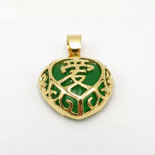 Load image into Gallery viewer, Nature Jade Love Pendant Necklace Gift Jewelry charm Blessing Adore Jewelry b
