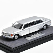 Load image into Gallery viewer, MZS 1:64 Silver W126 1000Sel Luxury Limousine Model Diecast Metal Car New Collection
