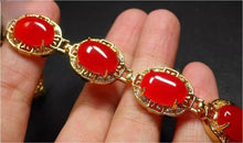 Load image into Gallery viewer, Nature Jade Beaded Bracelet Jewelry Blessing Lucky Fortune Gift For Her Red bb
