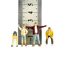 Load image into Gallery viewer, 1:64 Painted Figure Model Miniature Resin Diorama Sand Outdoor Hiking Sport Set
