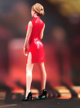 Load image into Gallery viewer, 1:64 Painted Figure Model Miniature Resin Diorama Sand Toy Qipao Cheongsam Lady New
