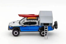 Load image into Gallery viewer, GCD 1:64 Blue Toyota Tacoma Pick Up Roof Tent Camping Truck Model Toy Metal Car BN
