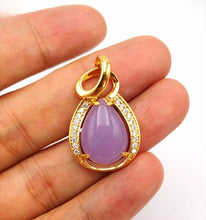 Load image into Gallery viewer, Nature Jade Water Drop Pendant Necklace Gift Jewelry charm Blessing Lucky New F
