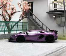Load image into Gallery viewer, HH 1:64 Purple Sian Aventador SVJ Racing Sports Model Diecast Metal Car New
