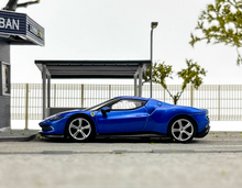 Load image into Gallery viewer, BBR 1:64 Blue 296 GTB Hard Top Racing Sports Model Diecast Metal Car New Collection
