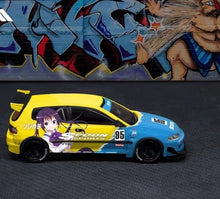 Load image into Gallery viewer, HKM 1:64 JDM Civic EG6 Spoon Hatchback Racing Sports Model Diecast Metal Car
