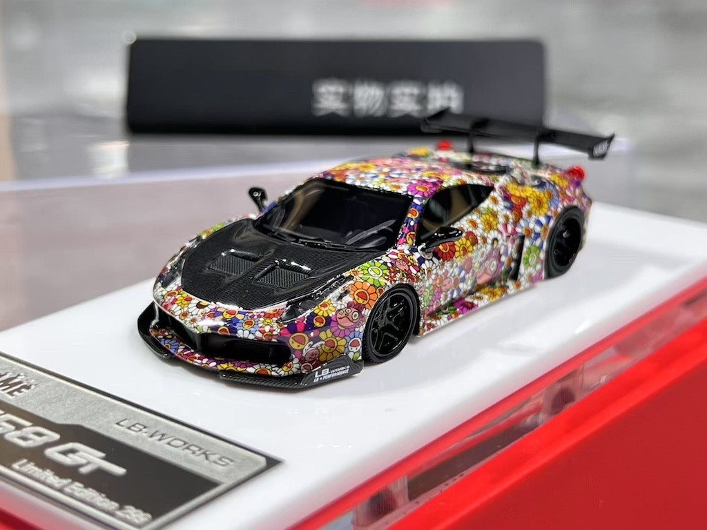 1:64 Sunflower 458 GT LB Racing Sports Model Diecast Resin Car BN