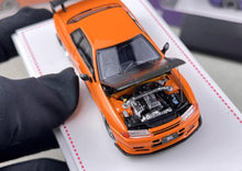 Load image into Gallery viewer, FH 1:64 Orange Skyline GTR R32 Top Secret Sports Model Diecast Metal Car New Collection
