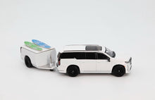 Load image into Gallery viewer, Shadow 1:64 White Escalade Cut Body Trailer Sports Model Diecast Metal Car New Collection
