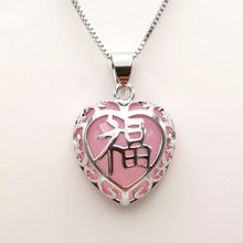 Load image into Gallery viewer, Nature Jade Heart Pendant Necklace Gift Jewelry charm Blessing Fortune Lucky j
