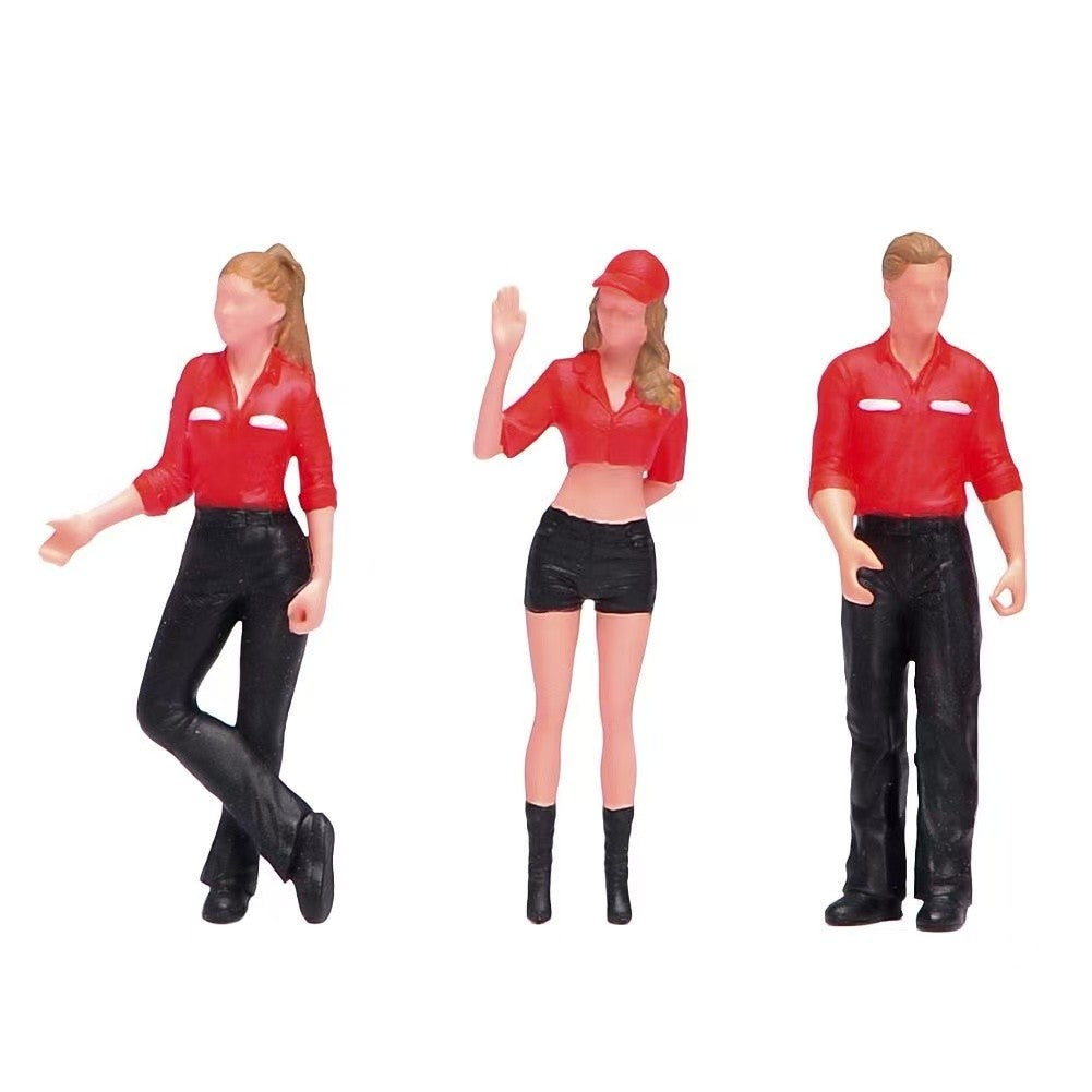 1:64 Painted Figure Model Miniature Resin Diorama Petrol Gas Station Attendant