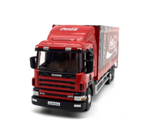 Load image into Gallery viewer, 1:76 Red Coke Scania 94D Delivery Container Truck Model Diecast Metal Car New Collection
