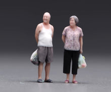 Load image into Gallery viewer, 1:64 Painted Figure Model Miniature Resin Diorama Scene Elderly Couple Man Woman
