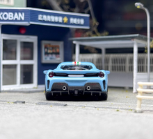 Load image into Gallery viewer, TOC 1:64 Baby Blue 488 Pista Coupe Sports Model Diecast Metal Car New Collection
