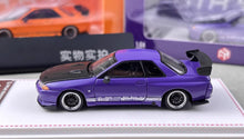 Load image into Gallery viewer, FH 1:64 Purple Skyline GTR R32 Top Secret Sports Model Diecast Metal Car New Collection
