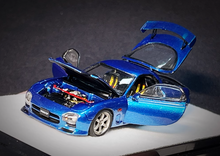 Load image into Gallery viewer, PGM 1:64 Blue JDM RX7 FD 3S Racing Sports Model Diecast Metal Car New Collection
