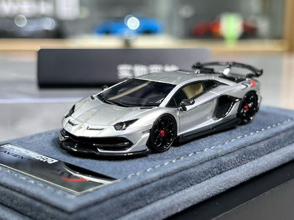 1:64 GradePro Silver SVJ LP770-4 Aventador Sports Model Diecast Resin Car New Collection