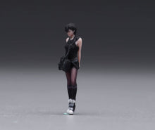 Load image into Gallery viewer, 1:64 Painted Figure Model Miniature Resin Sand Cool Girl Rock Style Lady Black
