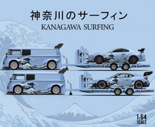 Load image into Gallery viewer, TM 1:64 KANAGAWA VW T1 GR86 A80 Supra Trailer Sports Model Diecast Metal Car
