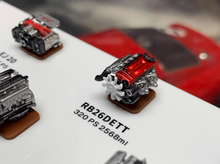 Load image into Gallery viewer, 1:64 JDM EJ20 RB26 SR20 2JZ 4AGE 4G63T F20C K20A B16B Engine Model Resin Car
