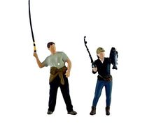 Load image into Gallery viewer, 1:64 Painted Figure Mini Model Miniature Resin Diorama Go Fishing Fisherman Toy
