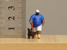 Load image into Gallery viewer, 1:64 Painted Figure Model Miniature Resin Diorama Sand Walking Dog Strong Man
