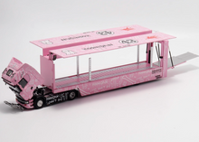 Load image into Gallery viewer, 1:64 Scania S730 Pink Enclosed Double Deck Truck Model Diecast Metal Car New Collection
