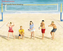 Load image into Gallery viewer, 1:64 Painted Figure Mini Model Miniature Resin Diorama Sand Volley Ball Player
