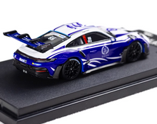 Load image into Gallery viewer, Aurora 1:64 White Blue 992 GT3 RS Sports Model Diecast Metal Car New Collection
