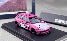 Load image into Gallery viewer, Fuji 1:64 Pink Civic EG6 Sir Pandem Rocket Bunny Model Diecast Metal Car New Collection
